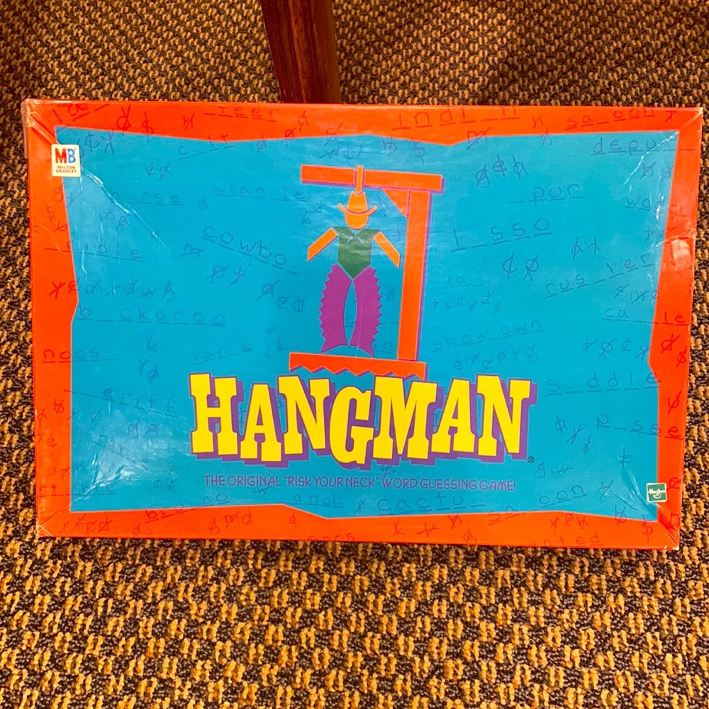 HANGMAN GAME BY MILTON BRADLEY- FOR TWO PLAYERS. VINTAGE